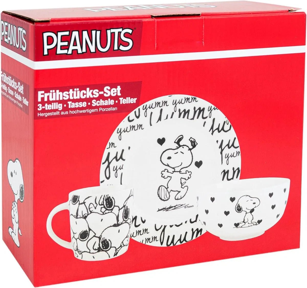 Breakfast set 3 pieces with Snoopy - United Labels Peanuts dinnerware set