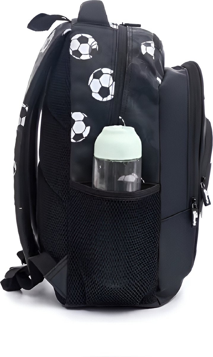 E-Shop4u - New Oxford Football School Bag for Boys | Durable, Comfortable & Stylish - Black White