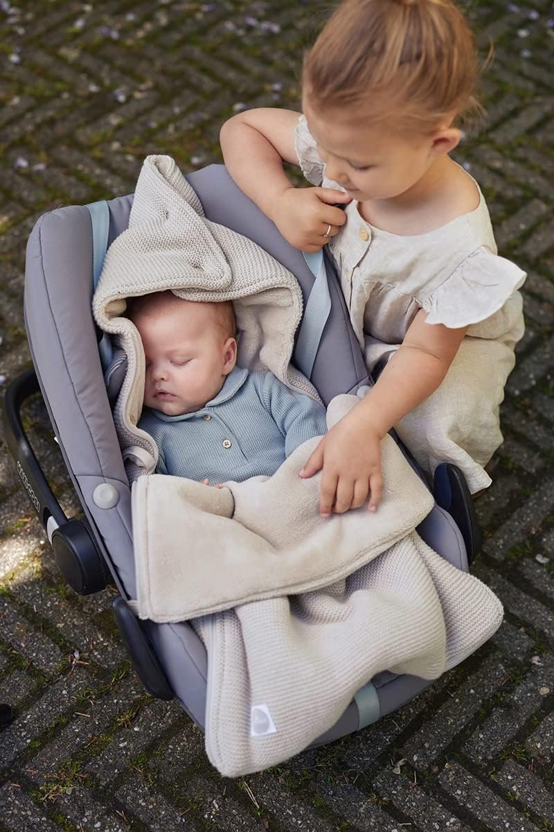Footmuff for baby car seat Basic Knit Nougat Cream Beige