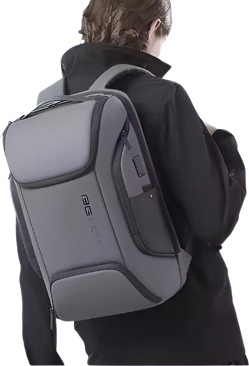E-Shop4u - Multifunctionele USB Laptoptas - Waterdicht - Grote Capaciteit - Grijs - USB Oplaadfunctie