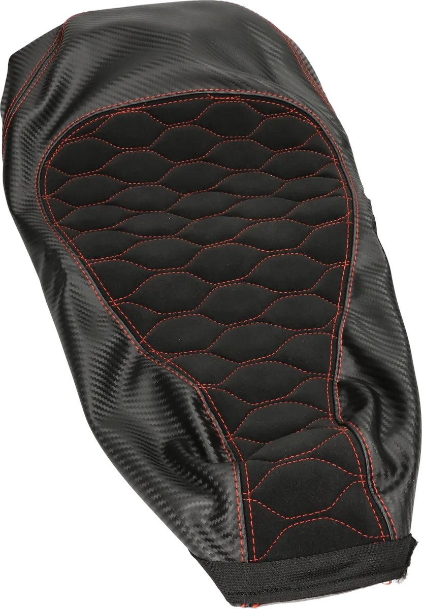 Buddyseat zwart / rood voor Piaggio Zip 2000