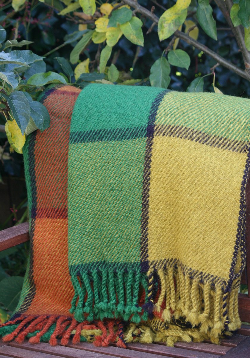 Alenika Wollen Plaid Groen Ivanna - 100% Zuiver wollen deken - 150x200cm - 1500g
