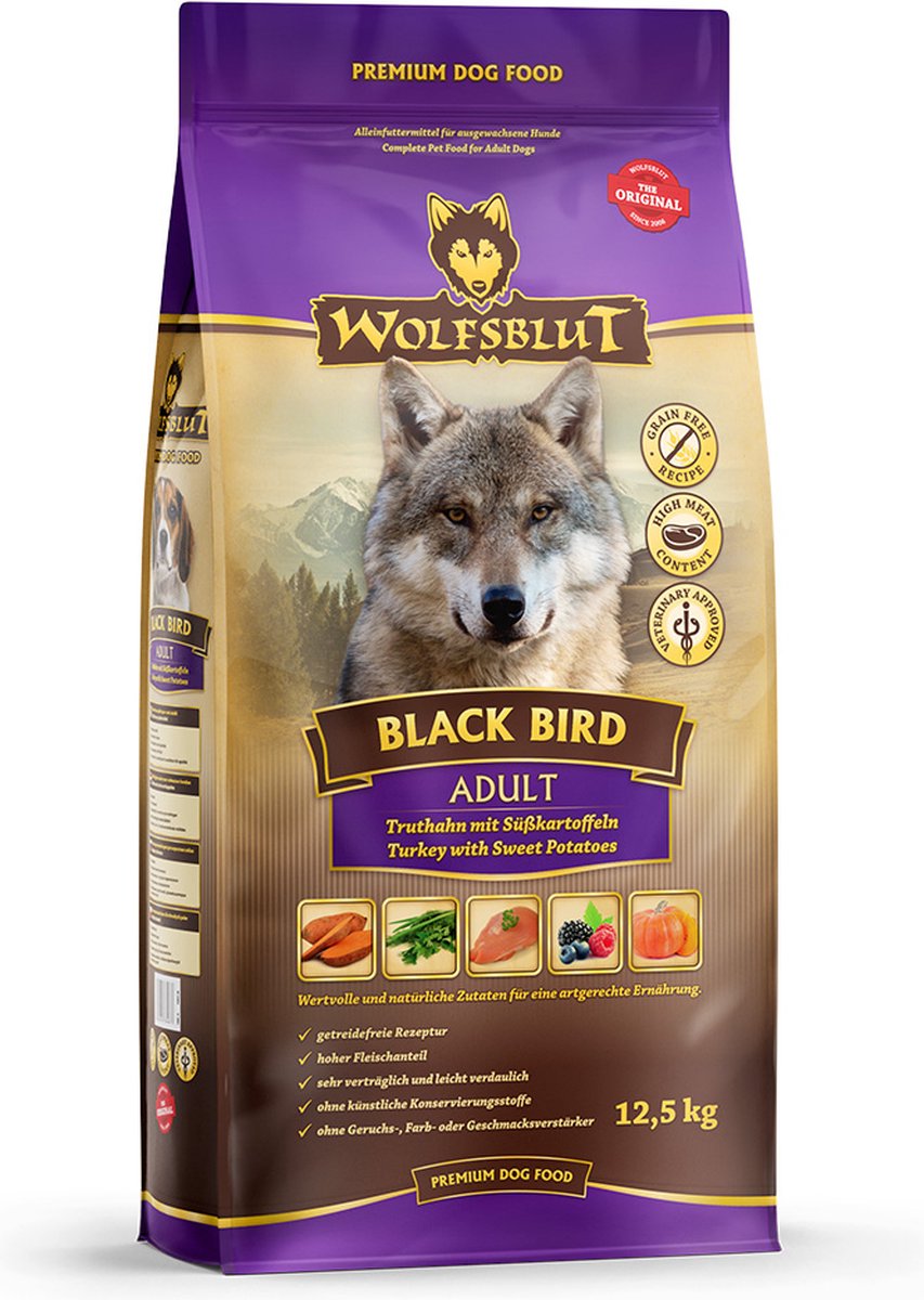 Wolfsblut Graanvrij Adult Hond Black Bird 12,5 kg - Hond