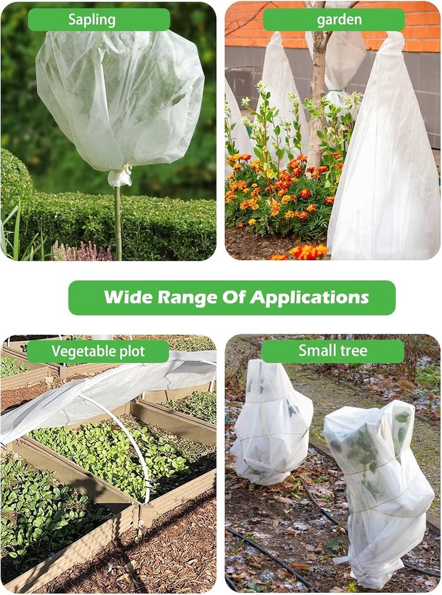 Tuinvlies 30 g/m² 2 m x 5 m - Tuinbouwvlies voor planten - Vlies en vorstbescherming - Vliesdoek vorstbescherming - Tuinbouw - Planten vorstbeschermer
