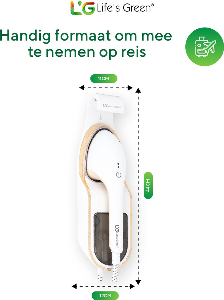 Life's Green® Garment Steamer - Met Handstomer - Stoomstrijkijzer - Stoomapparaat Kleding