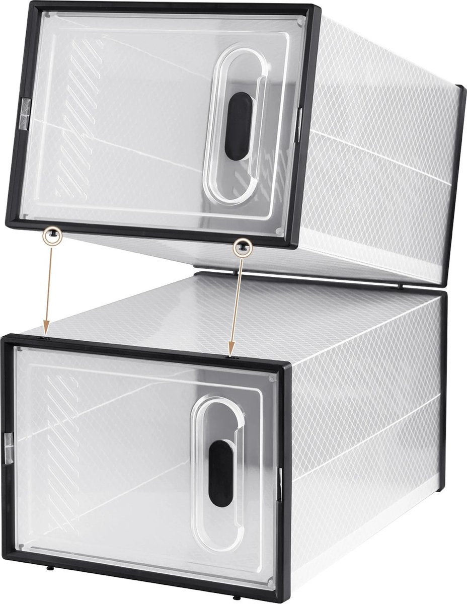 SPARK JOY® - Schoenenkast - Schoenen Opbergsysteem - Opvouwbaar - 12 Stuks - 35x25x19 cm - Met Magnetische Deur