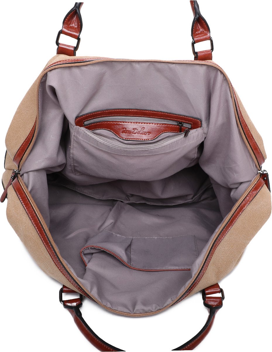 Ines Delaure - Weekendtas - Weekender - Reistas - Sporttas - 35 liter - Camel