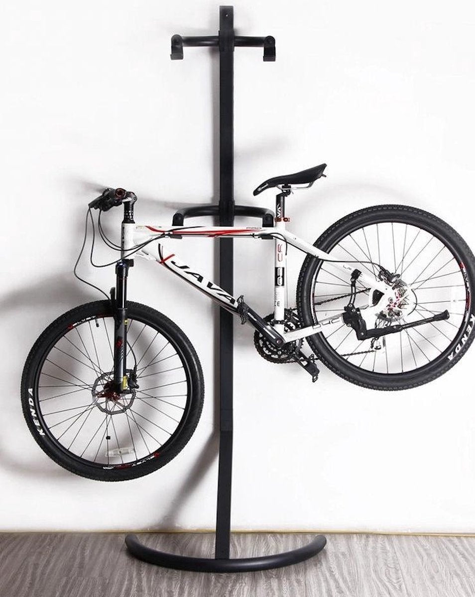 Vertical bicycle rack for 2 bicycles - Hanging 2 bicycles one above the other - Bicycle storage system - 220 cm