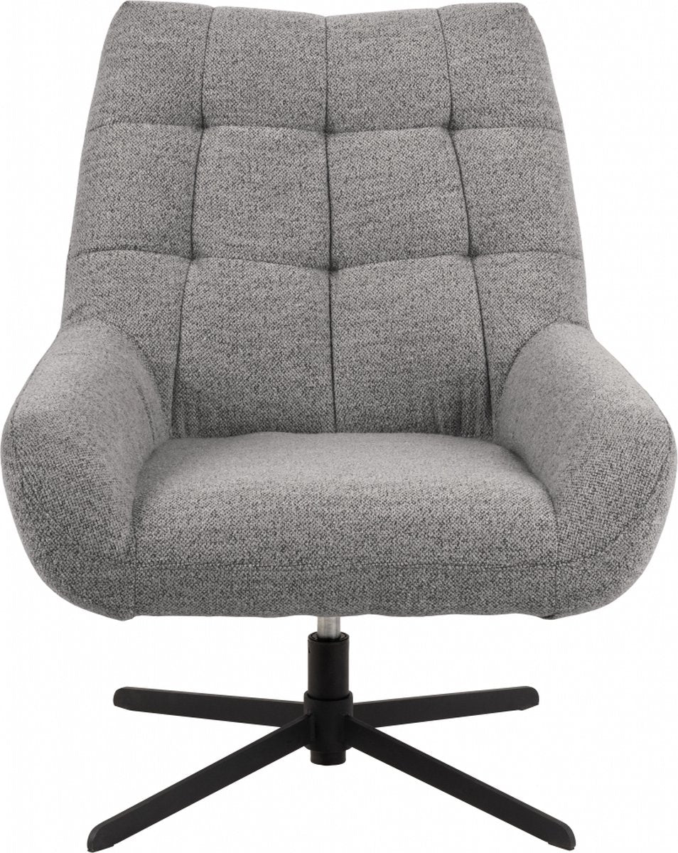 Draaifauteuil Vrijhoeve - Stof - Grijs - 73x88x82 cm (BxHxD)