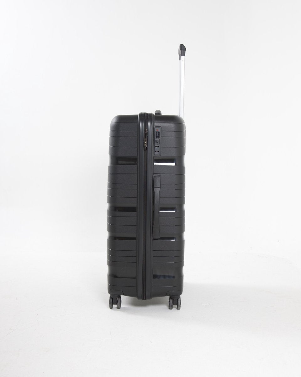 Milano - Lichtgewicht reiskoffer - 24 inch - 65L - Compact Formaat M - 67x42x27 cm - Met ingebouwd TSA-slot - Zwart