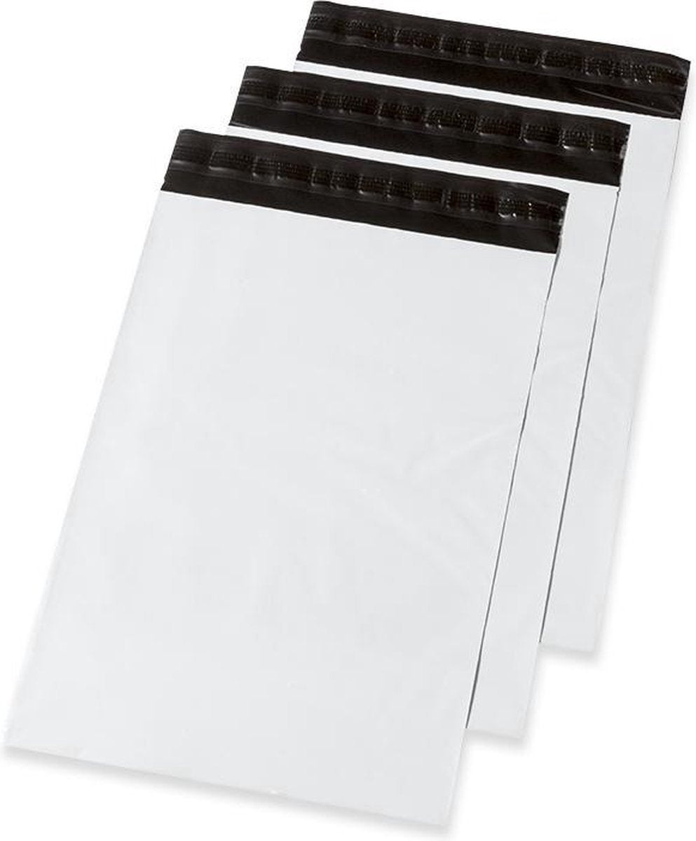 500x Shipping bags for clothes / shipping envelopes / coex bags / webshop bags / 320 x 420 mm - 70 micron thick - white (M)