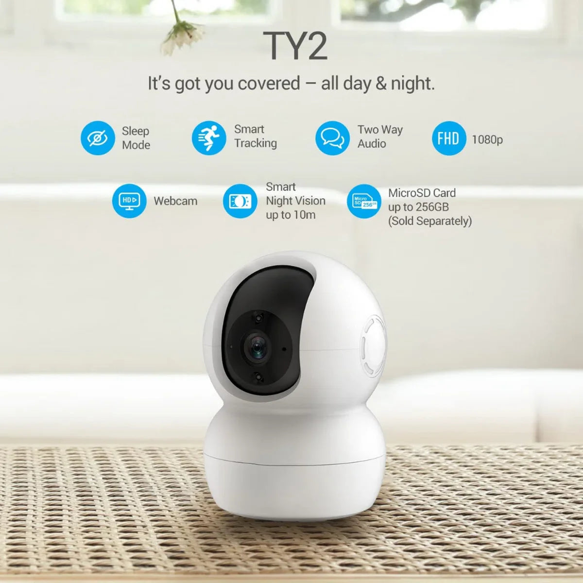 Equivera Babyfoon - Babyfoon met Camera - Baby Monitor - Baby Camera - Indoor - Multifunctioneel - Premium
