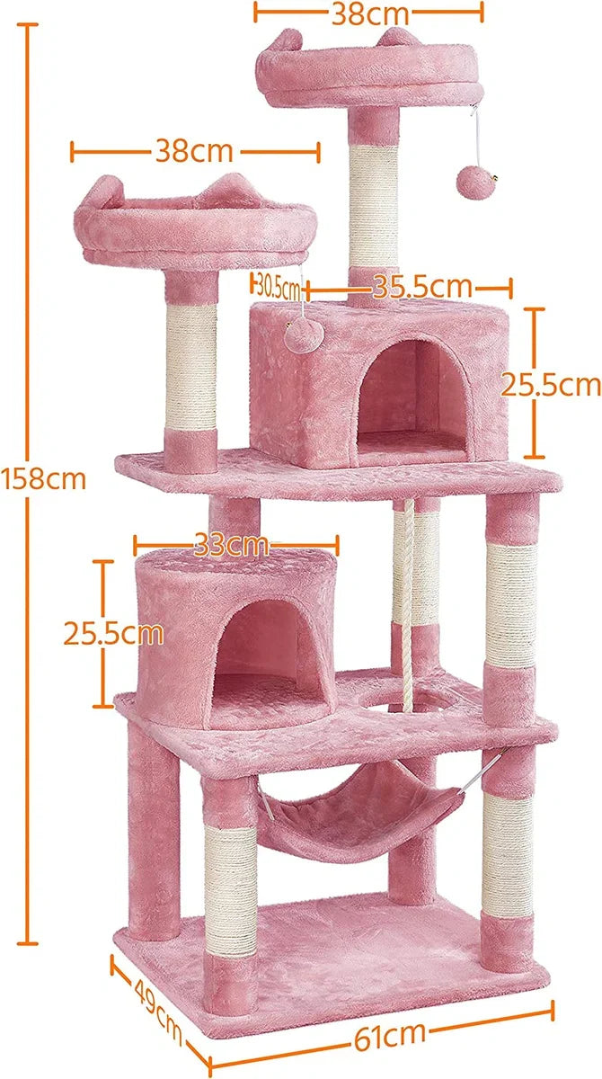 kattenkrabpaal / grote klimboom - speelhuis voor katten / playhouse for cats