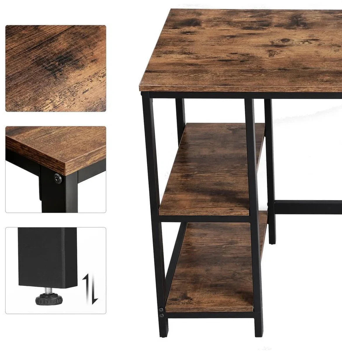 Bureau met vintage Look - Computertafel - Vintage