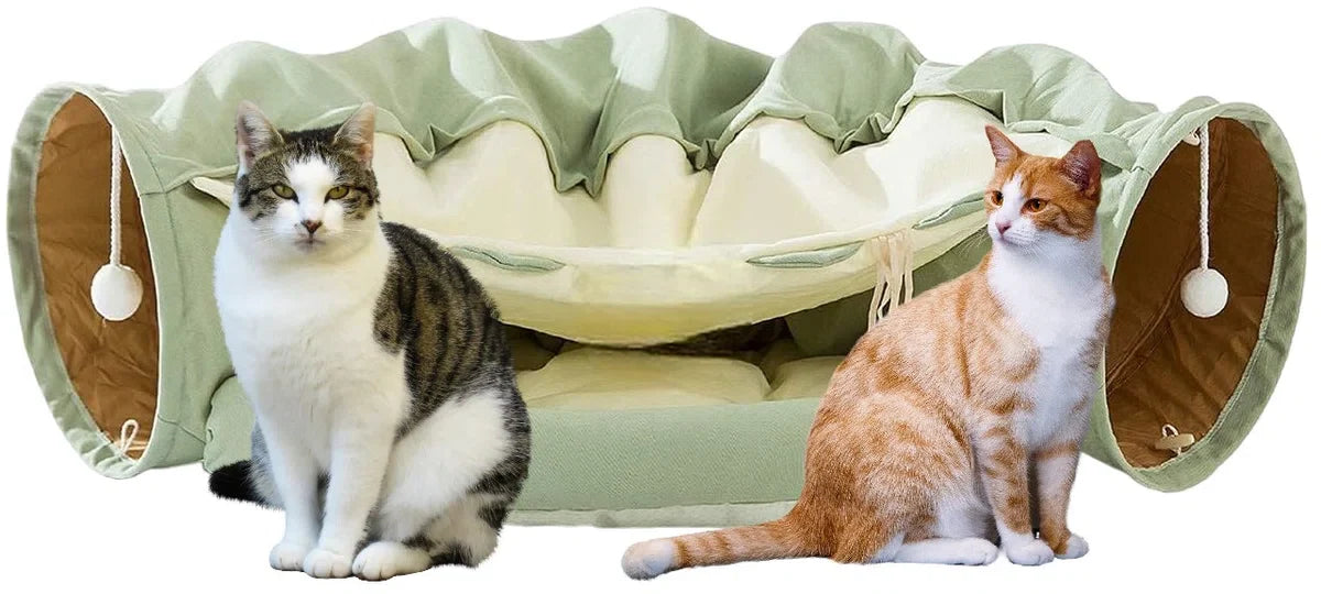 Cat Tunnel - Play Tunnel for Cats and Small Pets - Foldable - Cat Bed