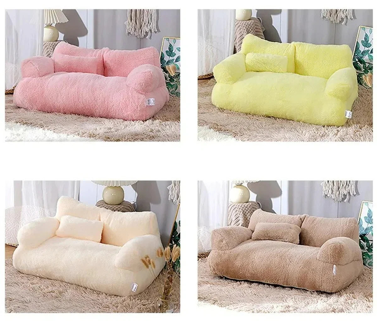 Luxe Kattenmand - Kattenbed - Kattensofa - Huisdier Bed Voor Kleine Middelgrote Honden Katten - Comfortabele Pluche - 55x38x18cm - Roze