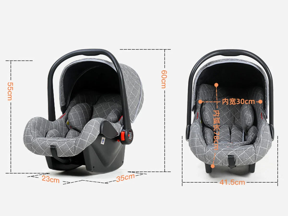 Luxe 3-in-1 Multifunctionele Combi Kinderwagen – Hoogwaardige Buggy – Inklapbare Wandelwagen – Lichtgrijs – Incl. Autostoel