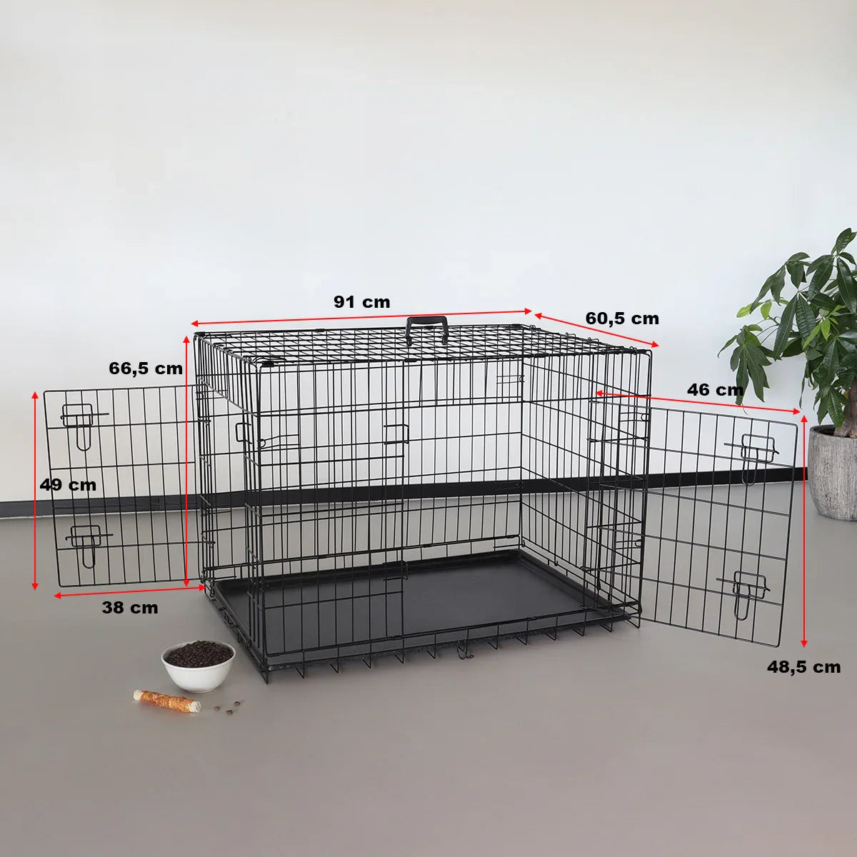 Hondenbench - Zwart - 91 x 61 x 67 cm