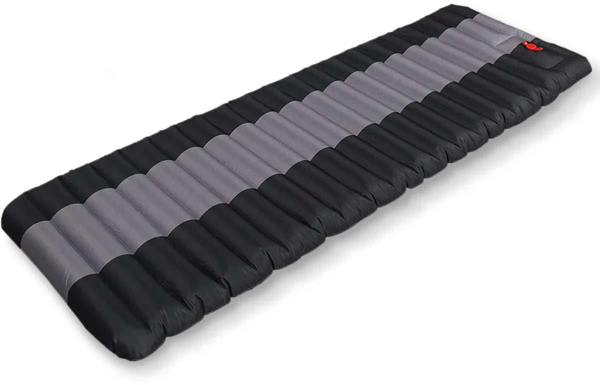 Luchtbed – 1 persoons – Ingebouwde Pomp – 183x60x8cm – Luchtmatras – Gratis Draagtas – Zwart / Grijs – Kamperen