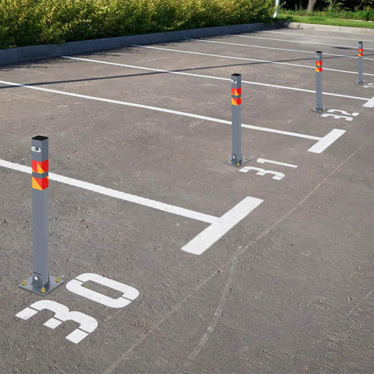 Parkeerplaats Slot - Parkeerbeugel - 3 stuks Parkeerpaal - Oprit Ruimte Bewaker –Waterdicht Auto Slot - Parkeerruimte Slagboompaal - Parkeerpaal