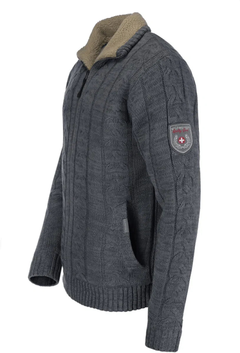 Teddy gevoerde gebreide Noorse trui | herenvest | 3 kleuren beschikbaar | maten S-4XL