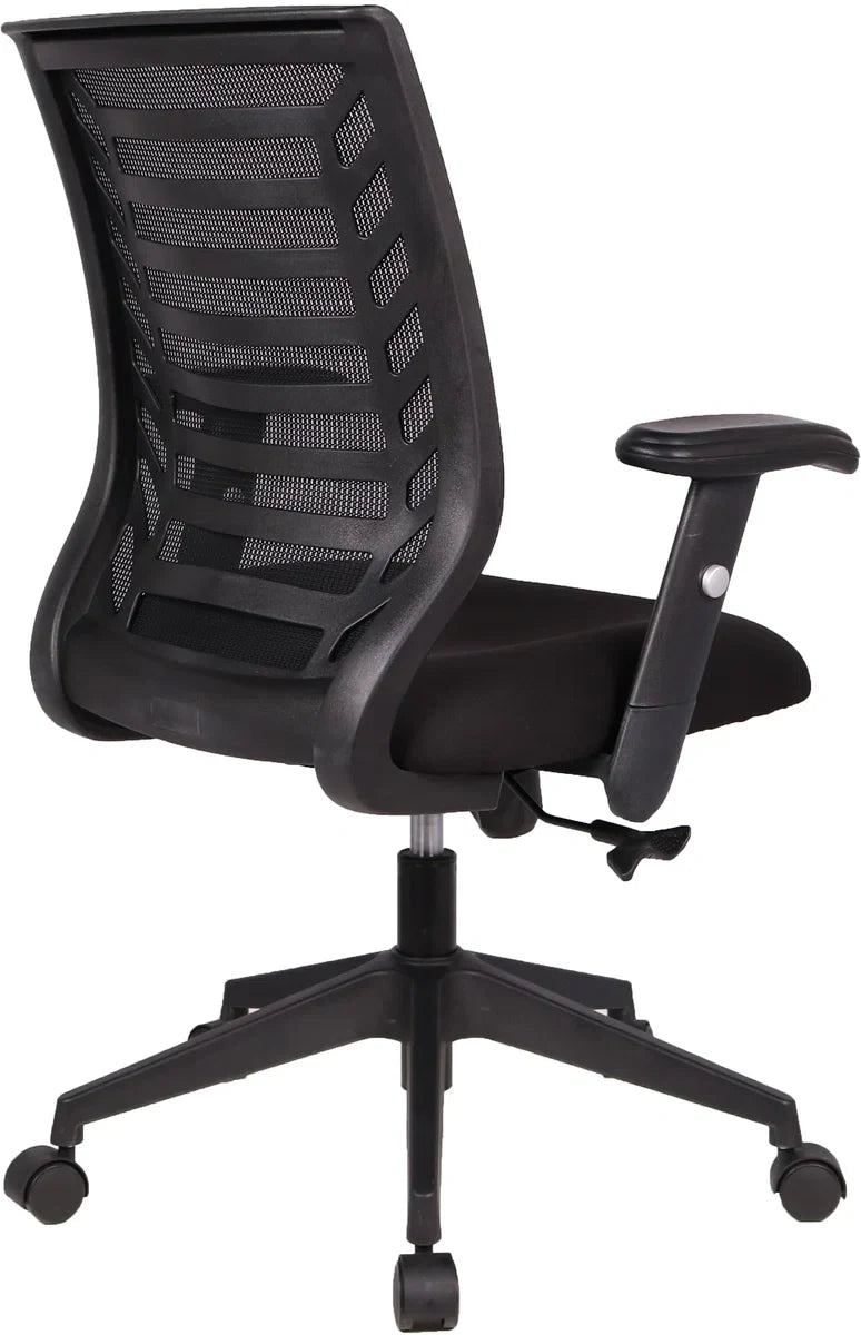 Black Office Chair for Office or Desk - Swivel - with Wheels - Nylon - Black