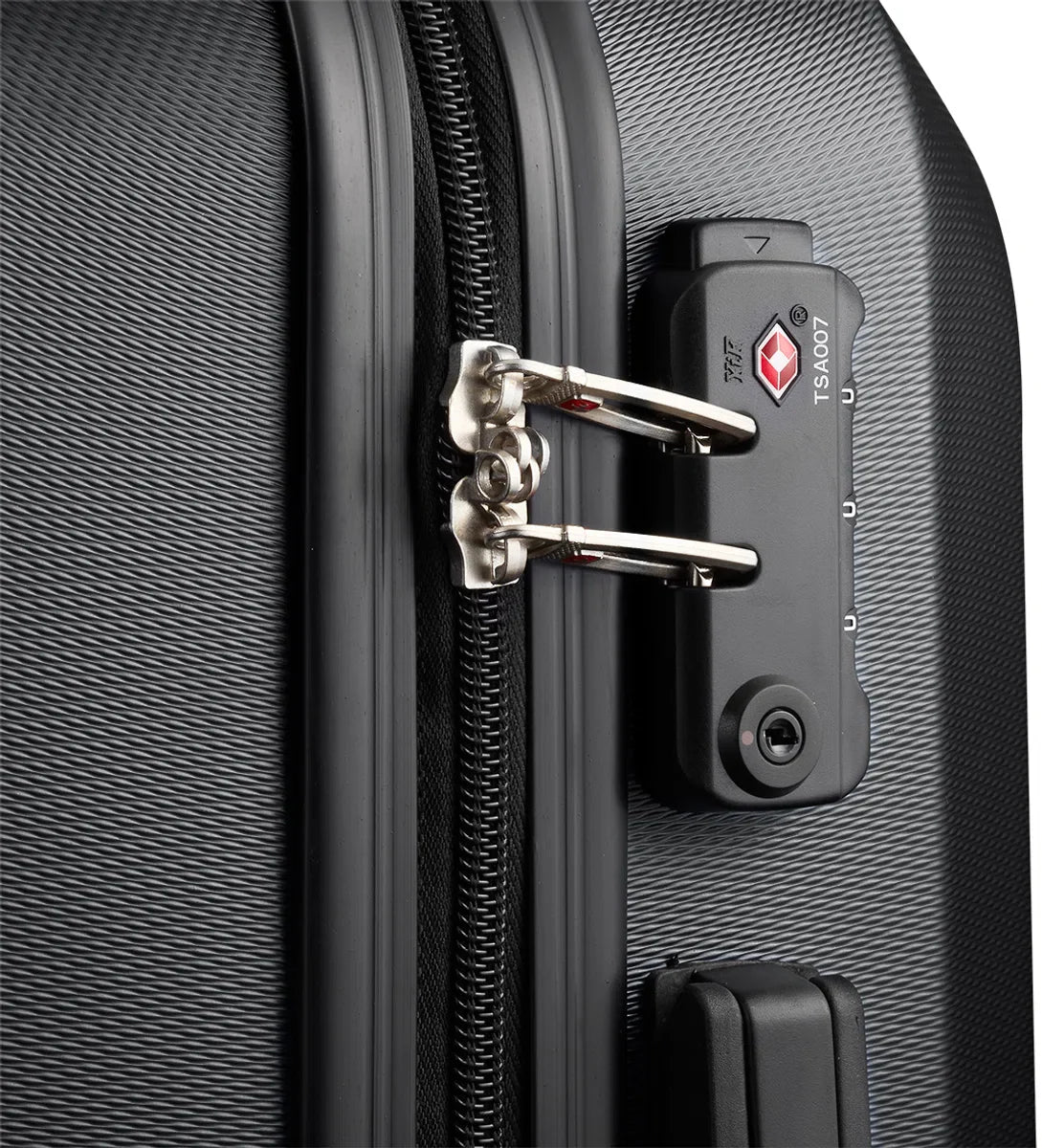 Swiss - Lausanne Handbagage koffer - 4 Wielen - TSA-cijferslot - Zwart