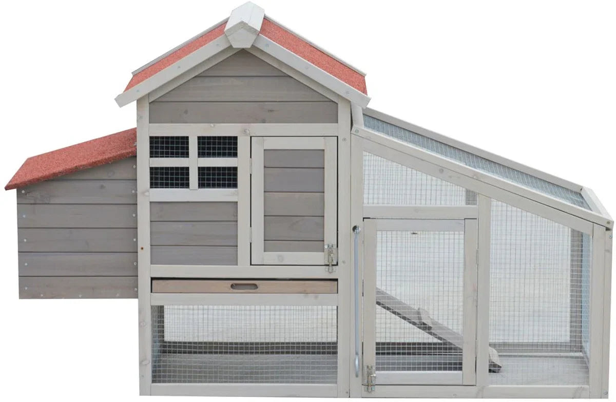 Chicken coop Tes - with outdoor run and covered roost