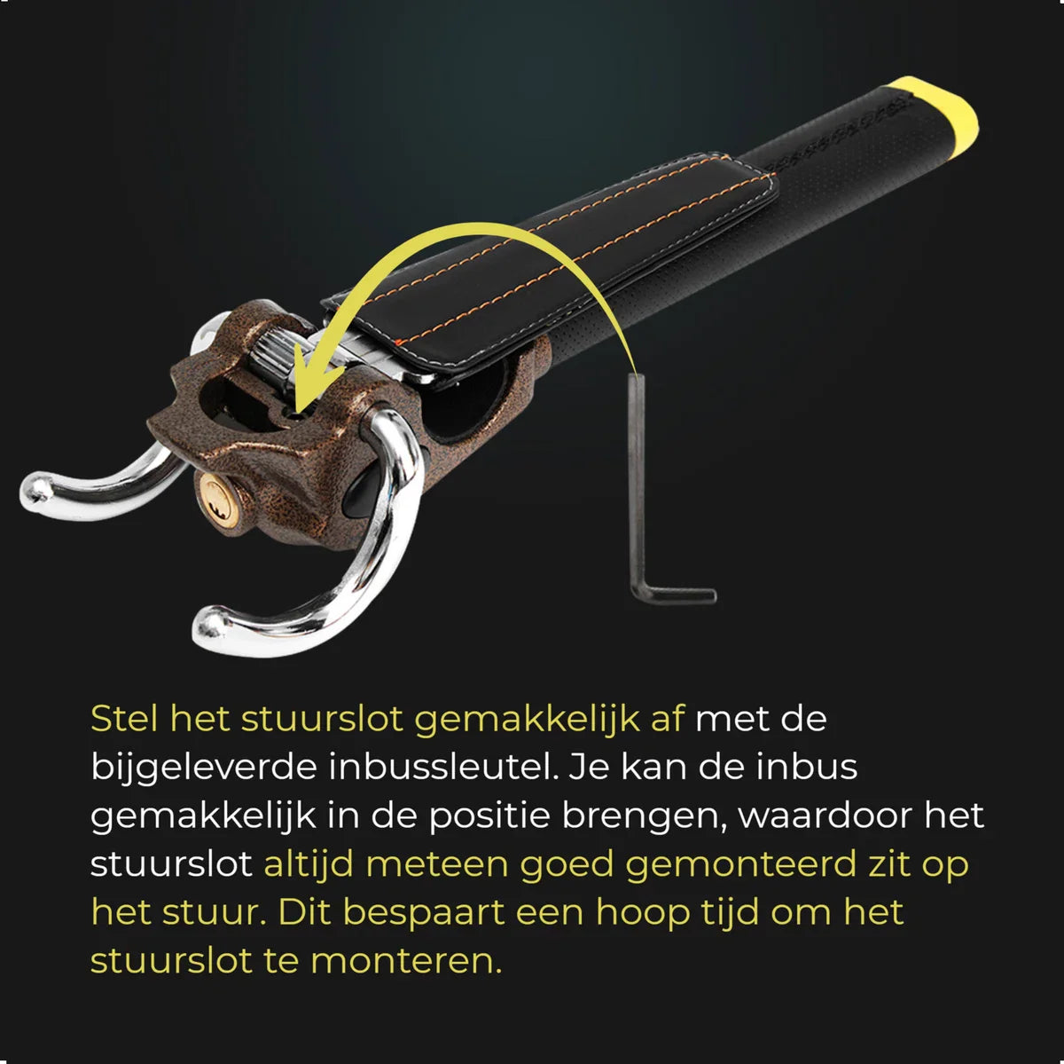 Gtrise Stuurslot Voor Auto - Stoplock - Auto - Camper - Pro - Met Ebook & Opbergtas