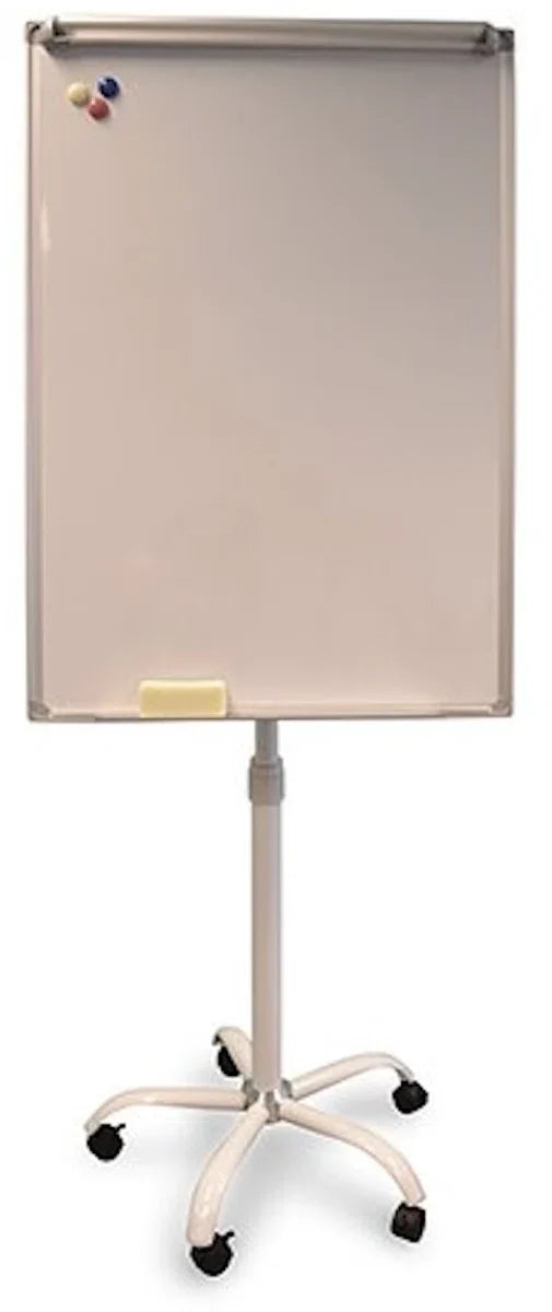 Mobile flipchart 70 x 100 cm with paper clamp and pen tray