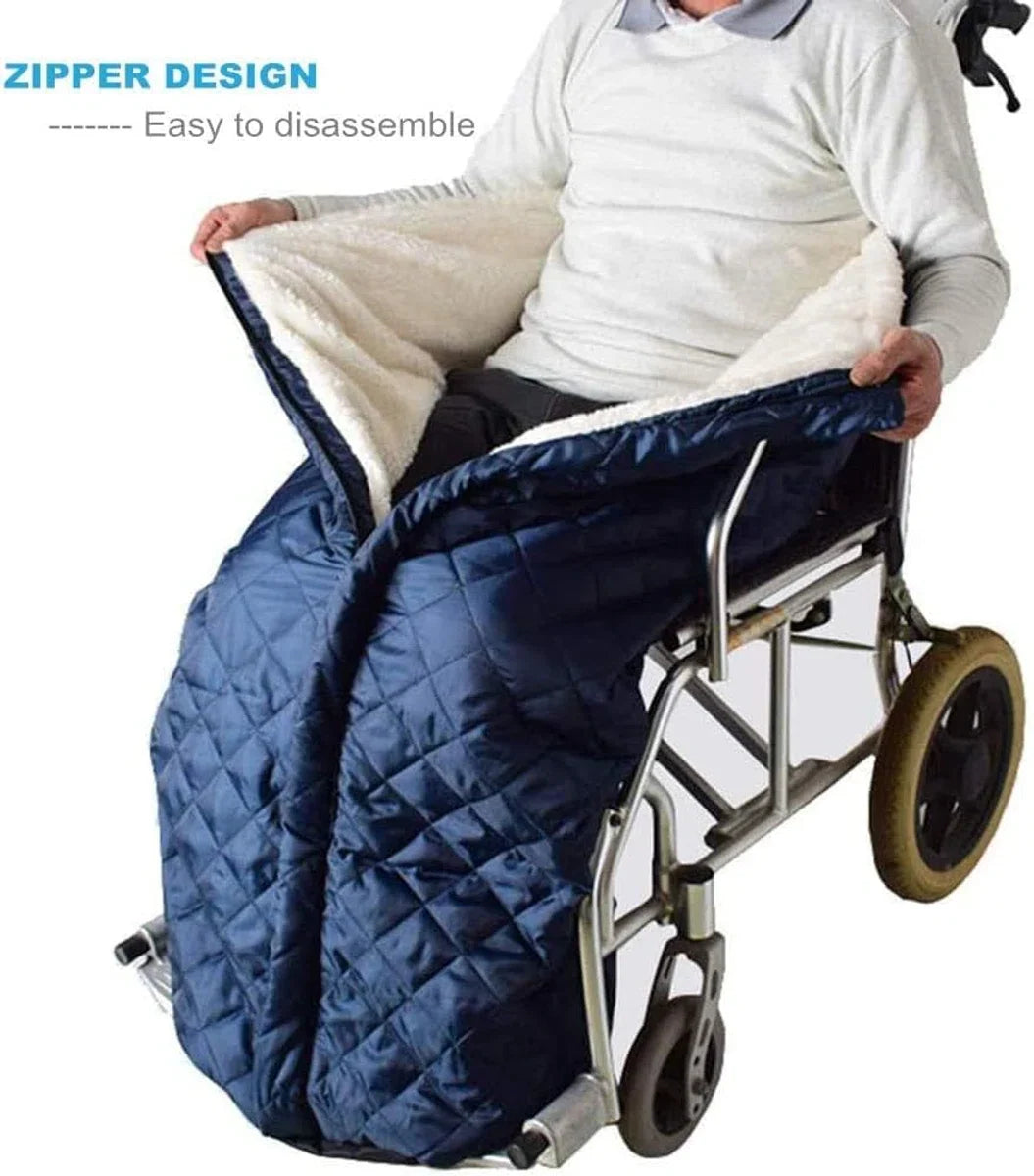 Rolstoeldeken – Voetenzak – Rolstoelvoetenzak – Handzakken – Wind- en Waterdicht – Fleece Gevoerd – Rolstoelvoetenzak Volwassenen – Lichtgewicht rolstoeldeken met ritssluiting en villus