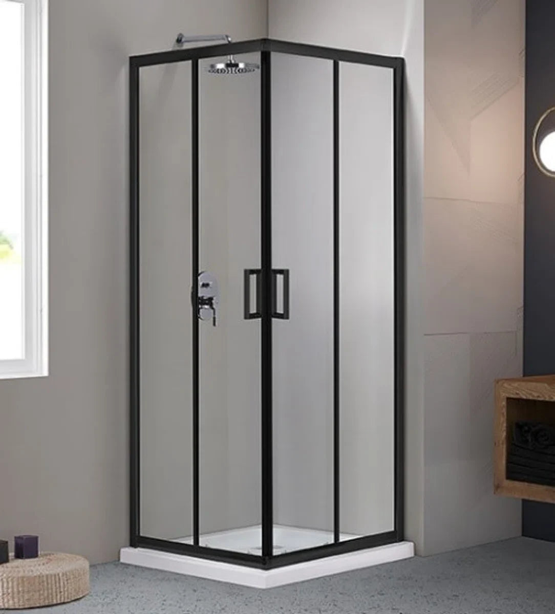 Douchecabine | 2-delige Schuifdeur | 80 x 80 x 200 cm | Met gehard glas en nano-coating |