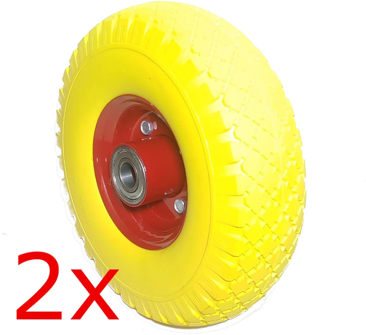 2X ANTILEK band 300x4 PU stalen velg met lagers kruiwagen bolderwagen kar