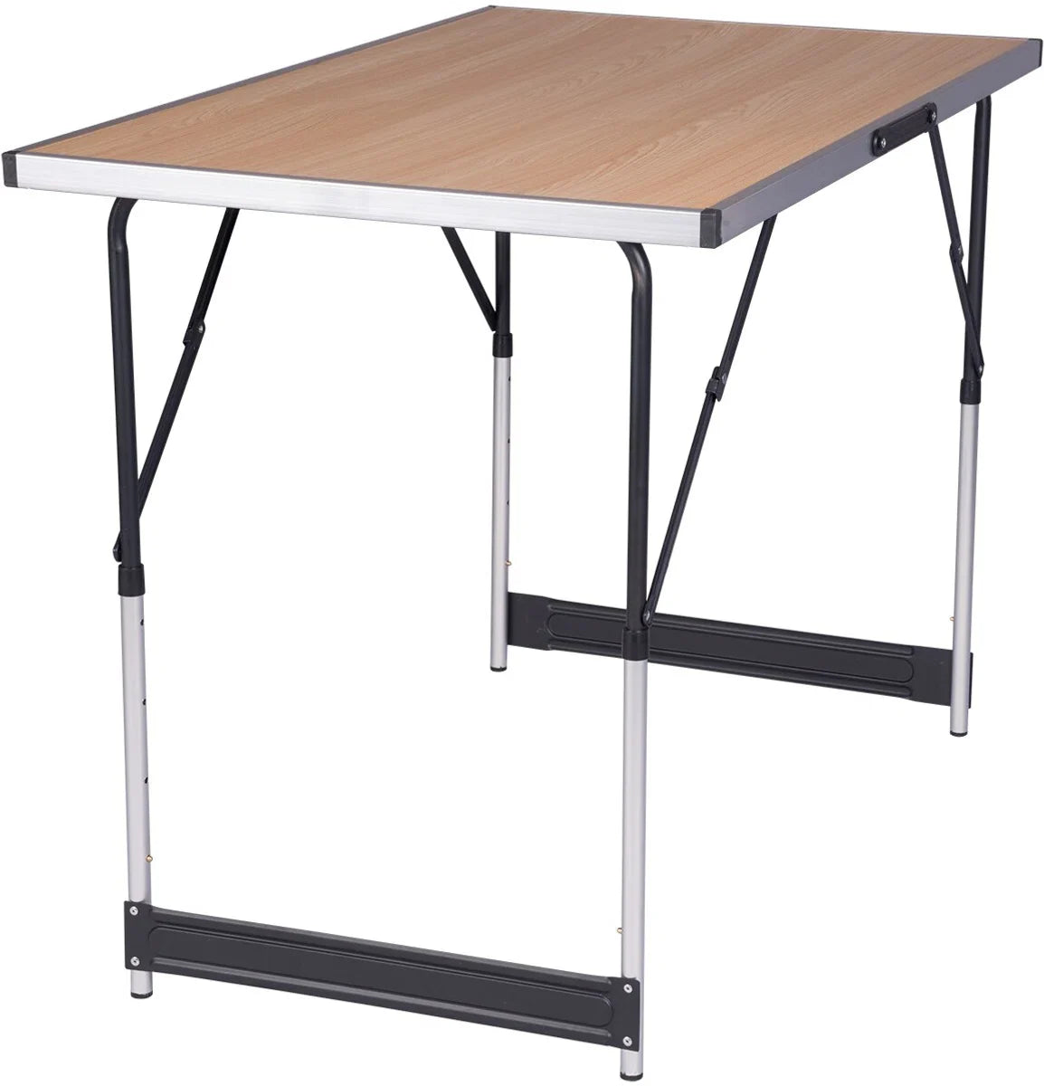 Klaptafel - Opklapbare Tafel - Campingtafel - Opvouwbaar - Kunststof - Vouwtafel - Kamperen - Lichtbruin