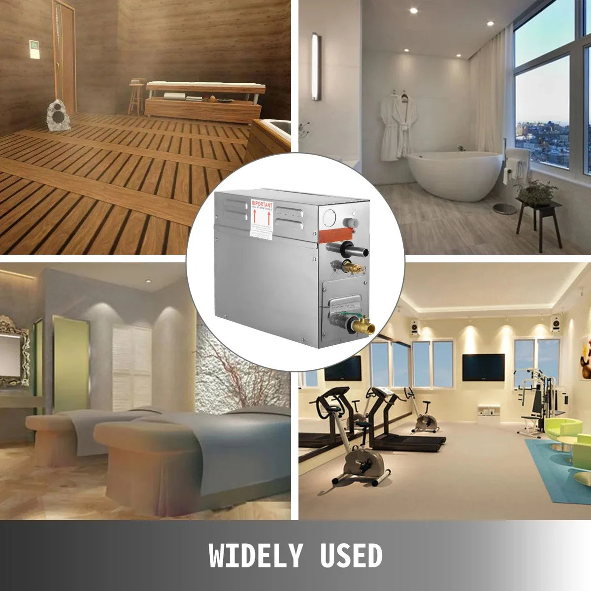 Steam Generator - Steam Generators - Digital Controller - Home Steam Shower - Sauna - Spa - Steam Bath - 9 KW - 220V/240V