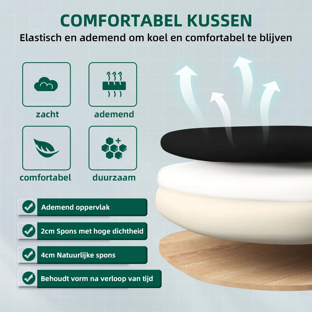 Ergonomische Bureaustoel - Bureaustoel - Bureaustoelen voor Volwassenen - 150 kg - Zwart