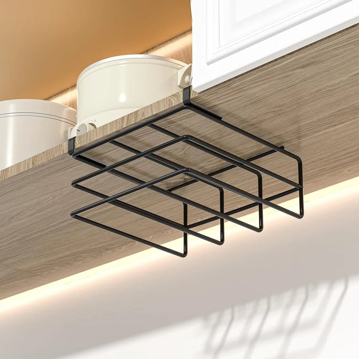Snijplank plank houder roestvrij staal zonder boren keukenorganizer aan de kast keukengerei als plank insert telescopische plank voor opslag en veiligheid - dubbelwandige snijplankhouder zwart