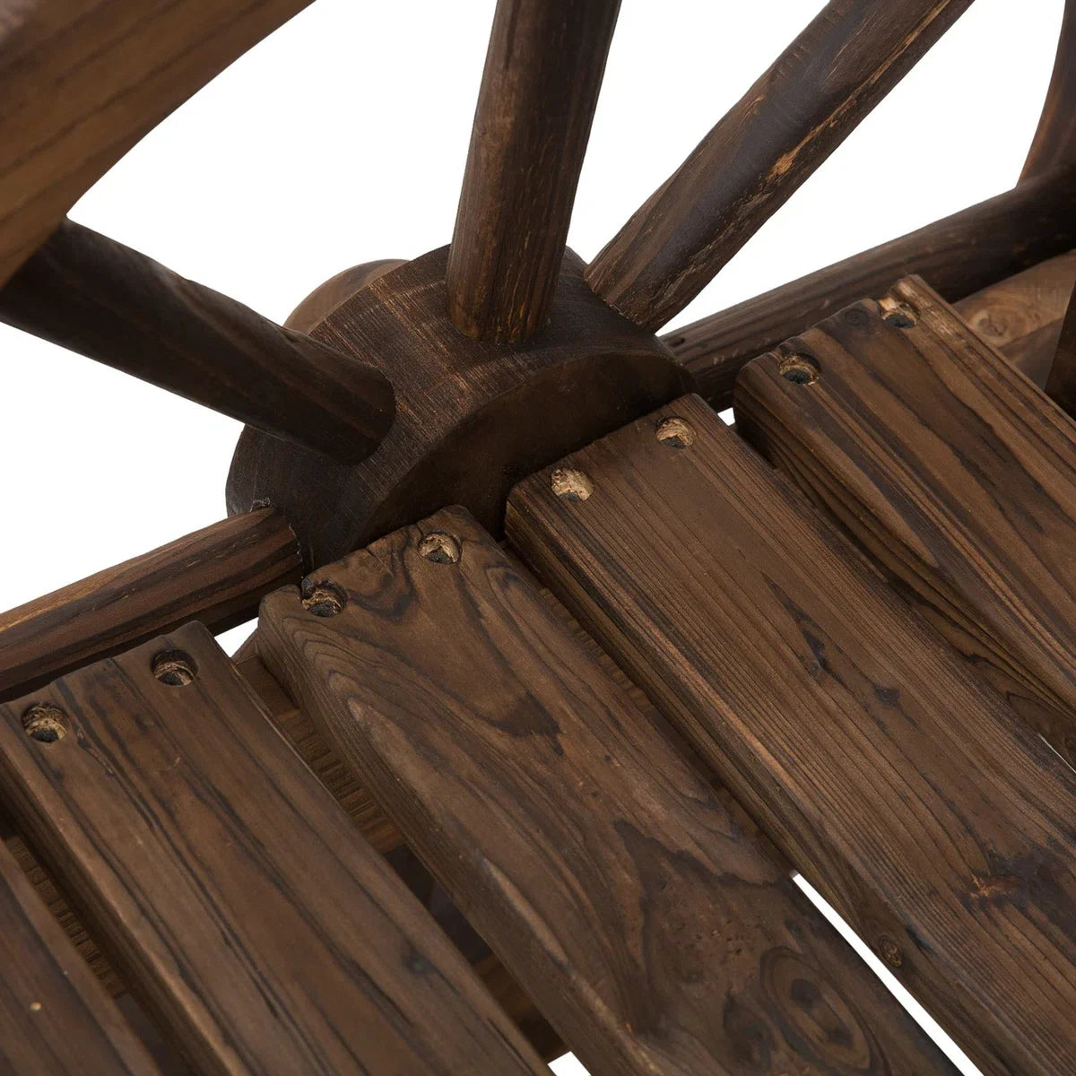 Houten tuinbank - Tuinmeubilair - Bankje - Donkerbruin - Tuinmeubelen - Tuintje - L108 x B66 x H95 cm