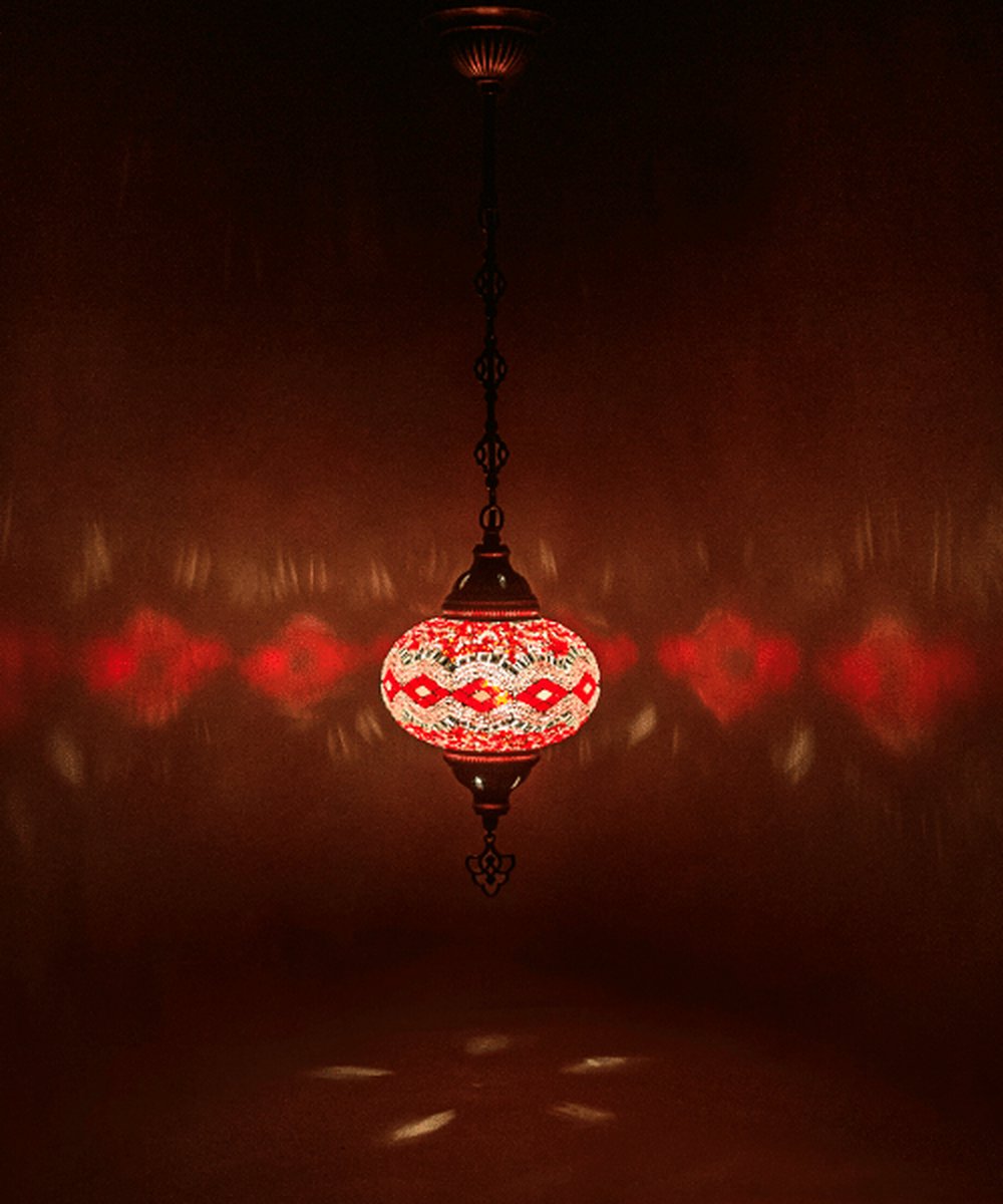 Pendant lamp Mosaic Lamp Oriental Lamp Turkish Lamp Moroccan Lamp Ø 13 cm Handmade Rose