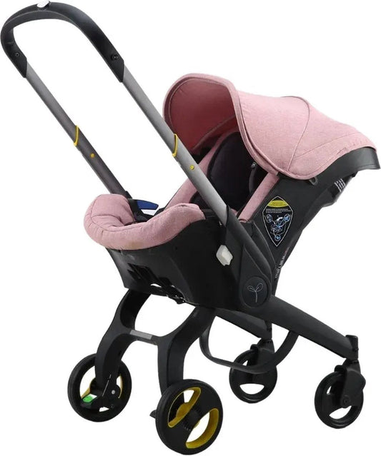 Luxury 3-in-1 Stroller - Pram - Pushchair - Car Seat - Buggy - Foldable - Pink - 0-36 Months