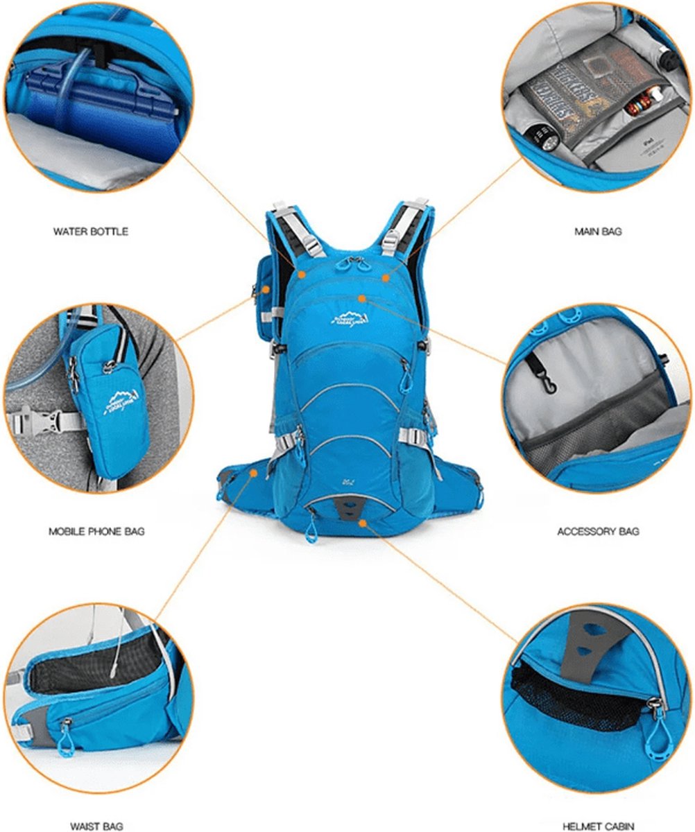 Avoir Avoir®-Klimrugzak 20L-Waterdicht-Intern frame-Unisex-Blauw-Outdoor avontuur-Wandelen-Rugzakken