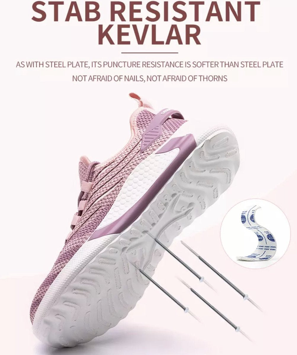Safety Shoes Ladies - Safety Shoes Ladies - Safety Shoes Men - Safety Shoes Sneakers - Unisex - Sporty - Lightweight - S1P - Size 38