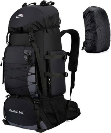 E-Shop4u® - 90L - Rugzak - Backpacks - Militaire - Tactische - Rugzak - Zwart - Wandelen - Kamperen - Survival - Outdoor - Trekking - 600D Polyester - Backpack Organizer
