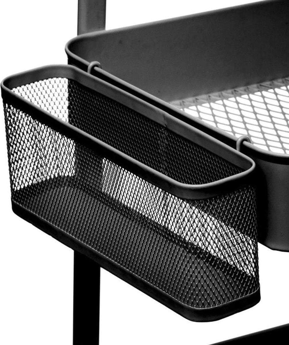 Metalen Trolley Placide 3-laags Zwart
