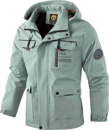 Windjas Voor Heren - Parka - Lente & Herfst - Jas - Volwassen - Licht Groen- Maat XS