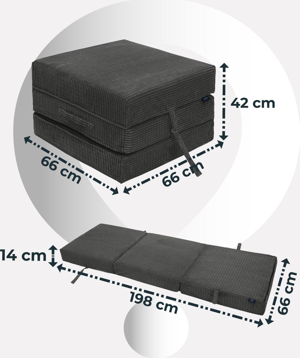 Foldable Mattress - Guest Mattresses - Adult Folding Mattress 1 Person - Foldable Guest Mattress - Foldaway Guest Bed Mattress