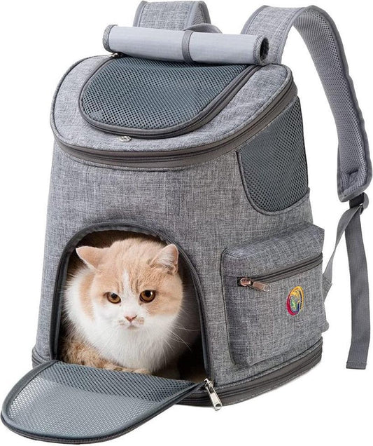 Backpack for Cats - Backpack for Small Dogs - up to 6 kg - 36x26x40 cm - Grey