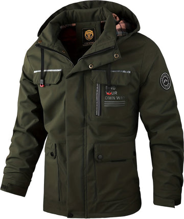 Windjas Voor Heren - Parka - Lente & Herfst - Jas - Volwassen - Groen - Maat M