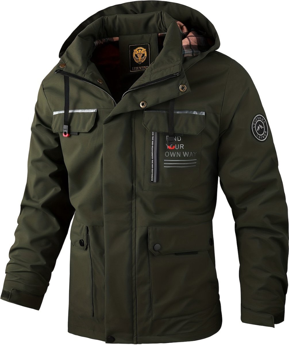 Windjas voor Heren - Parka - Lente & Herfst - Jas - Volwassen - Groen - Maat XS