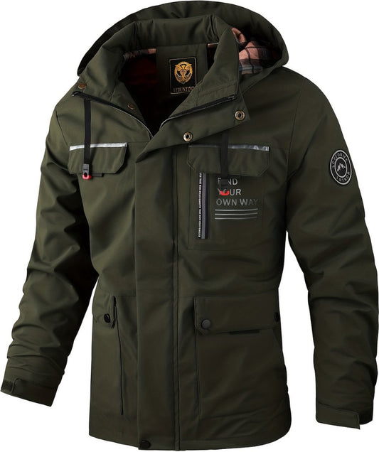 Windjas voor Heren - Parka - Lente & Herfst - Jas - Volwassen - Groen - Maat XS